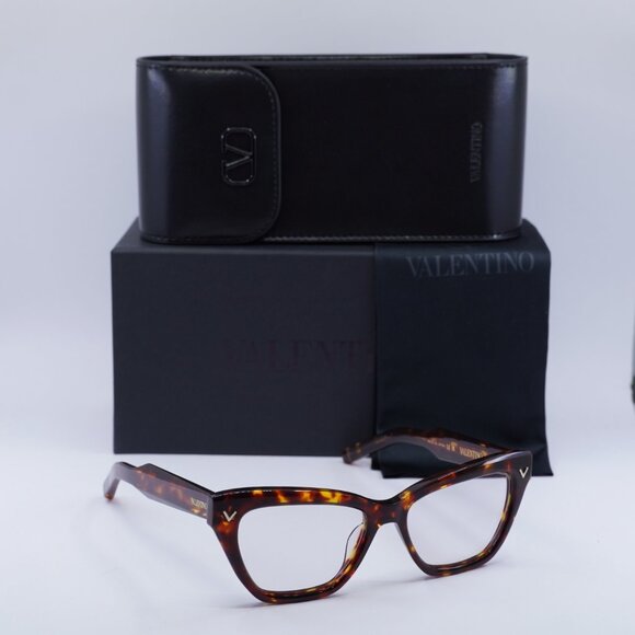 Valentino V-TALE VLX-140B Cat Eye Eyeglasses - Havana 53mm - Picture 6 of 9